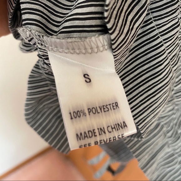 Hoity Toity Tops | Black and Grey Striped Tank - Picture 4 of 5